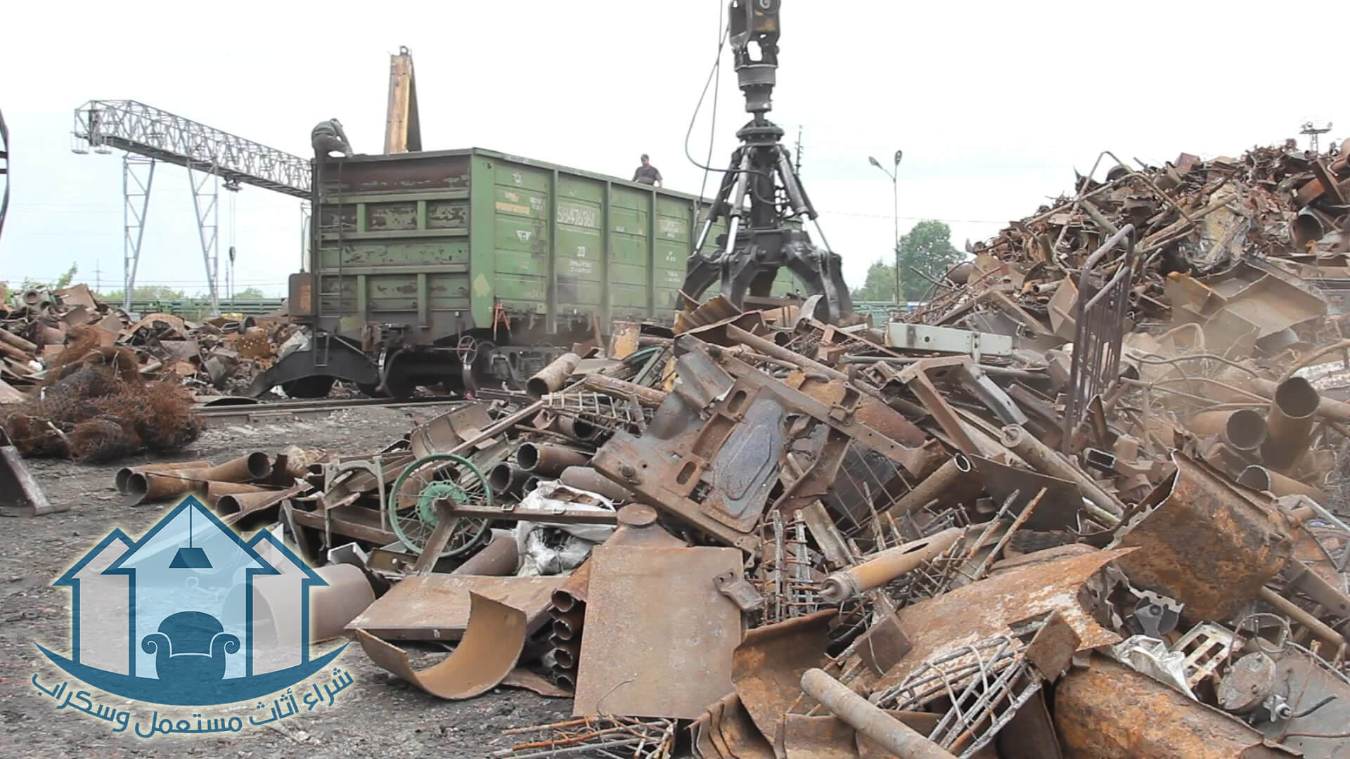 sorting and loading scrap metal 1